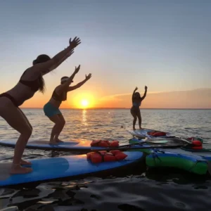 Sunset Yoga On Paddle Boards